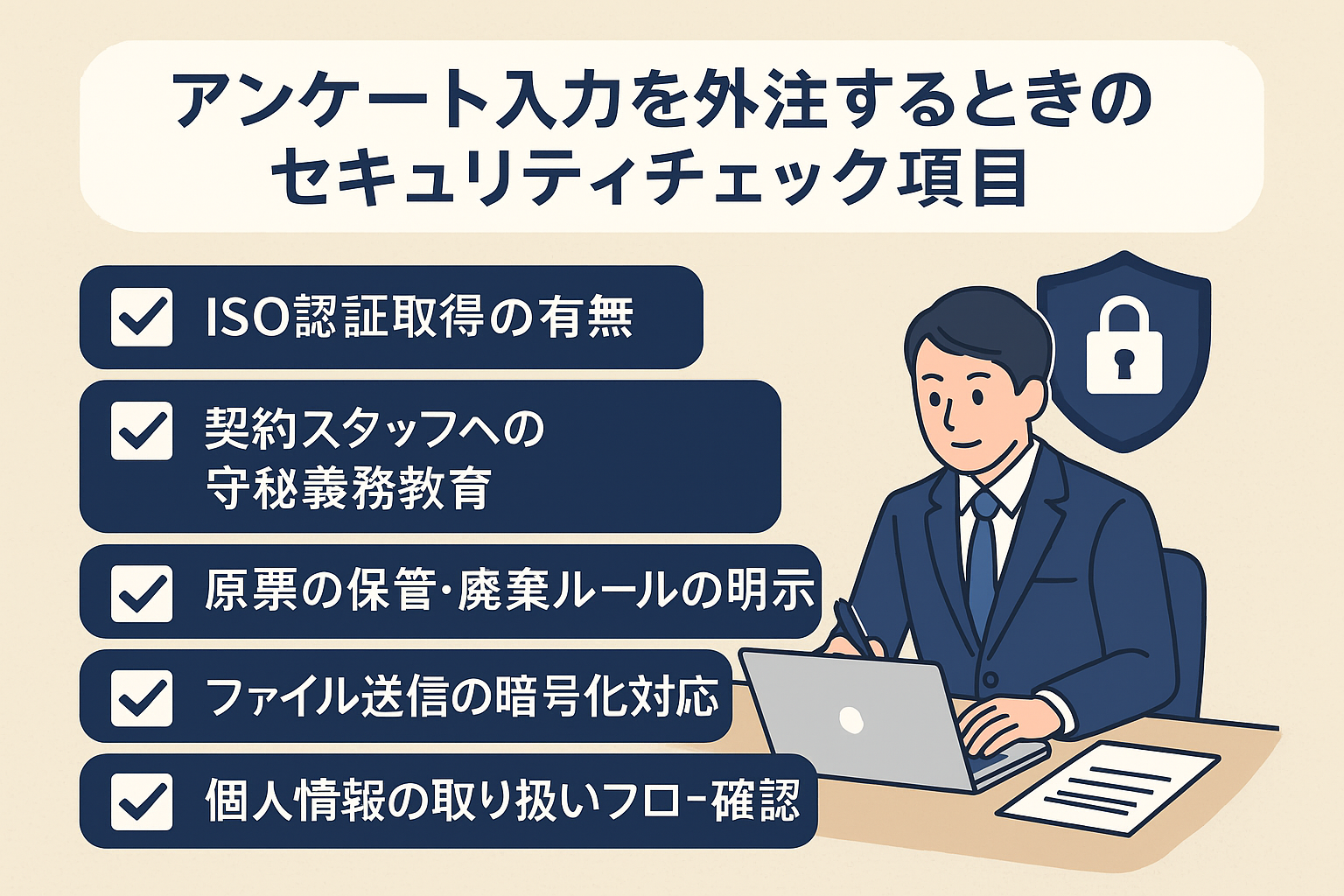 アンケート入力を外注するときのセキュリティチェック項目
